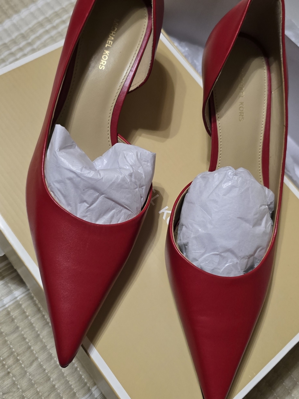 Michael Kors Women's Red Pointed-Toe Flats